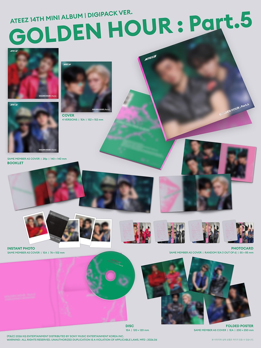 ATEEZ – 14th Mini Album GOLDEN HOUR : Part.5 DIGIPACK UNIT Ver.