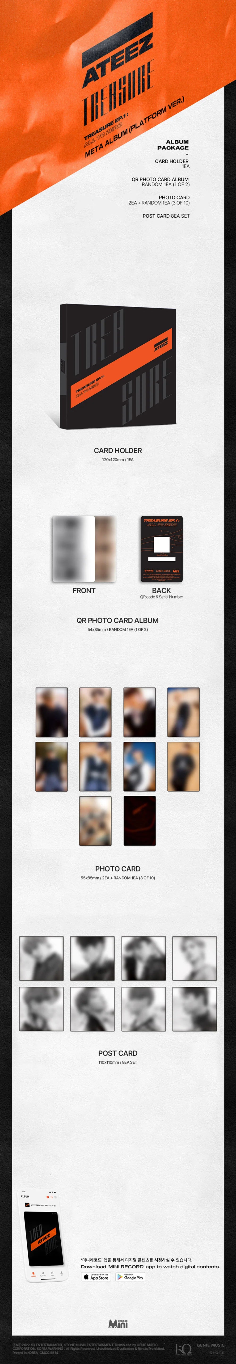 ATEEZ - TREASURE EP.1 : All To Zero (META/PLATFORM ALBUM)