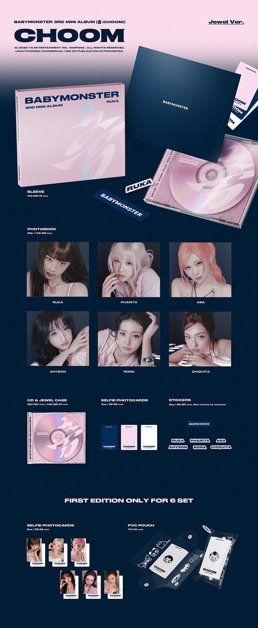 BABYMONSTER 3rd Mini Album '춤 (CHOOM)' (Jewel Ver.)