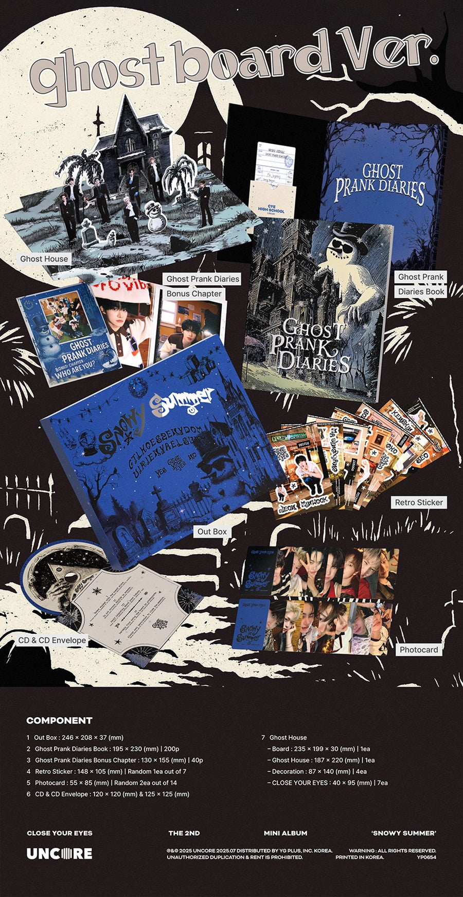 CLOSE YOUR EYES – The 2nd Mini Album Snowy Summer Ghost Board Ver.