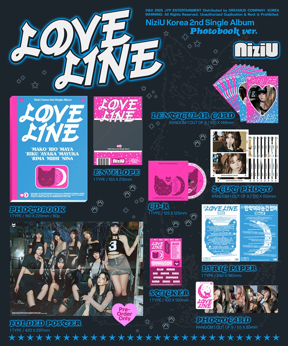 NiziU Korea 2nd Single Album 'LOVE LINE' Photobook Ver.