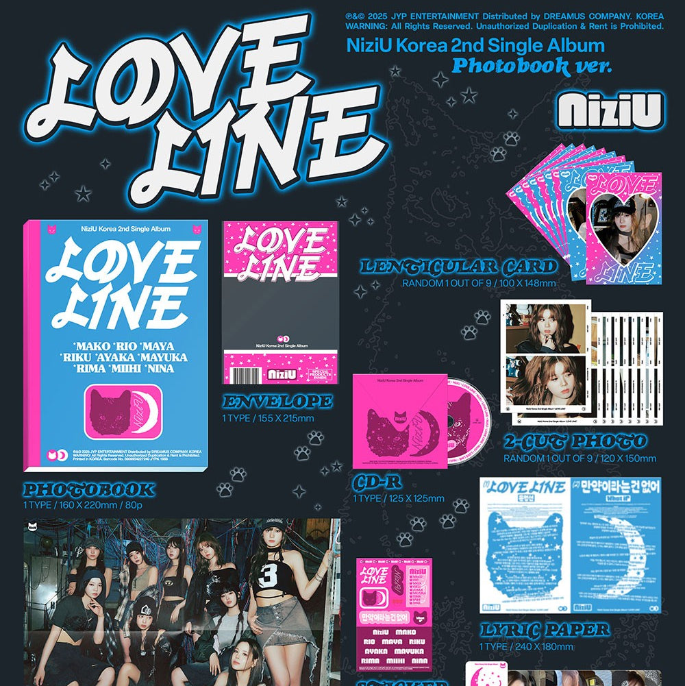 NiziU Korea 2nd Single Album 'LOVE LINE' Photobook Ver.