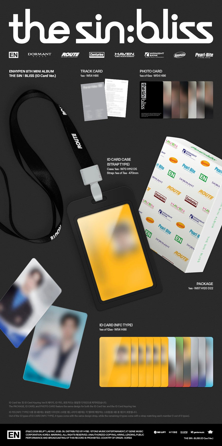 ENHYPEN – THE SIN : BLISS -ID Card Ver - RANDAM