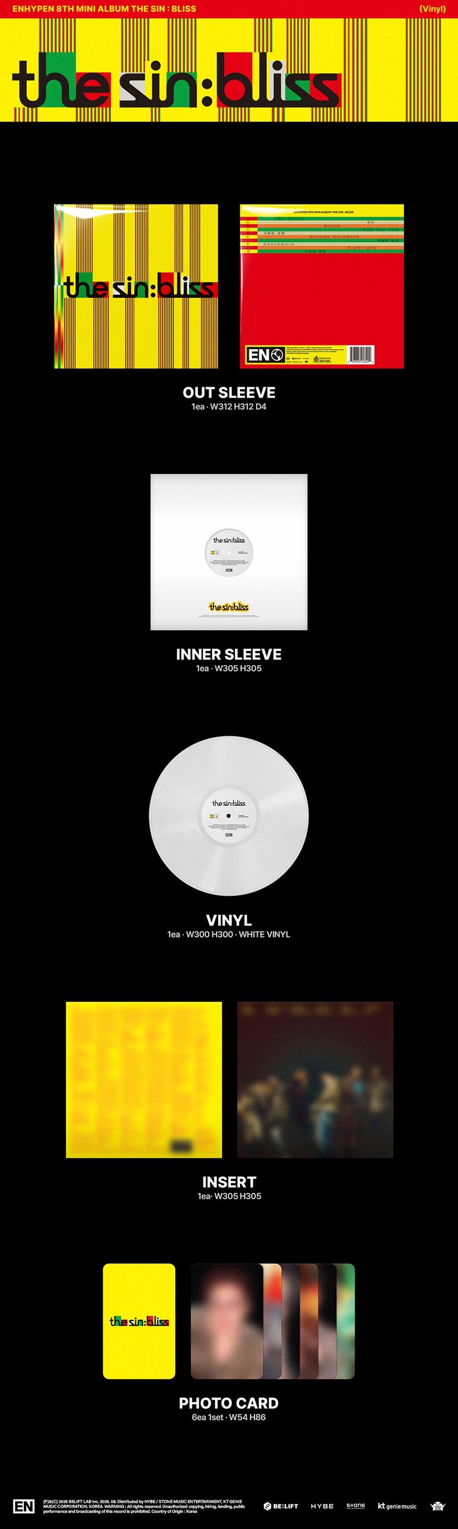 ENHYPEN – THE SIN : BLISS - Vinyl