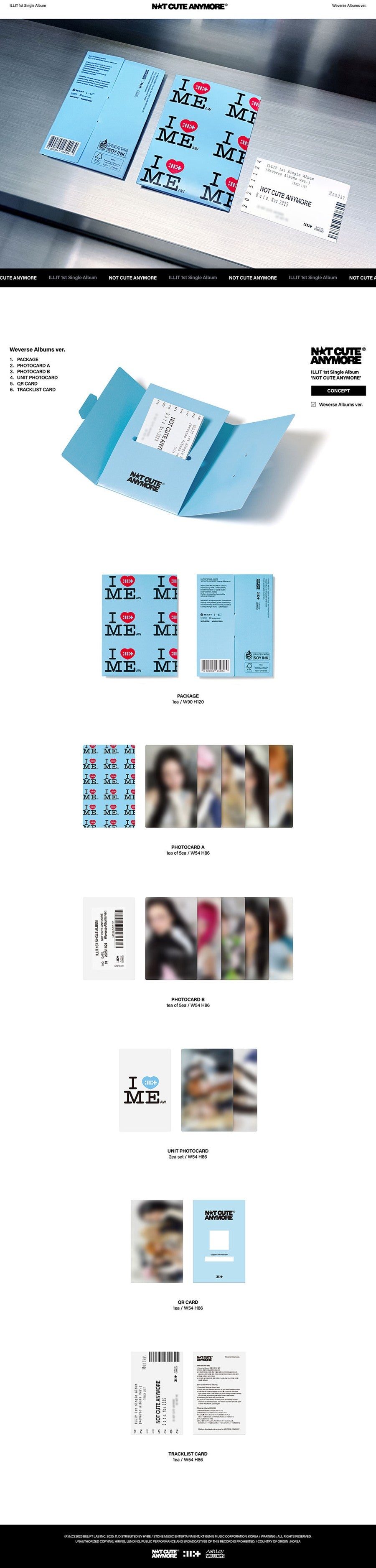 ILLIT 1st Single Album 'NOT CUTE ANYMORE' (Weverse Albums Ver.)