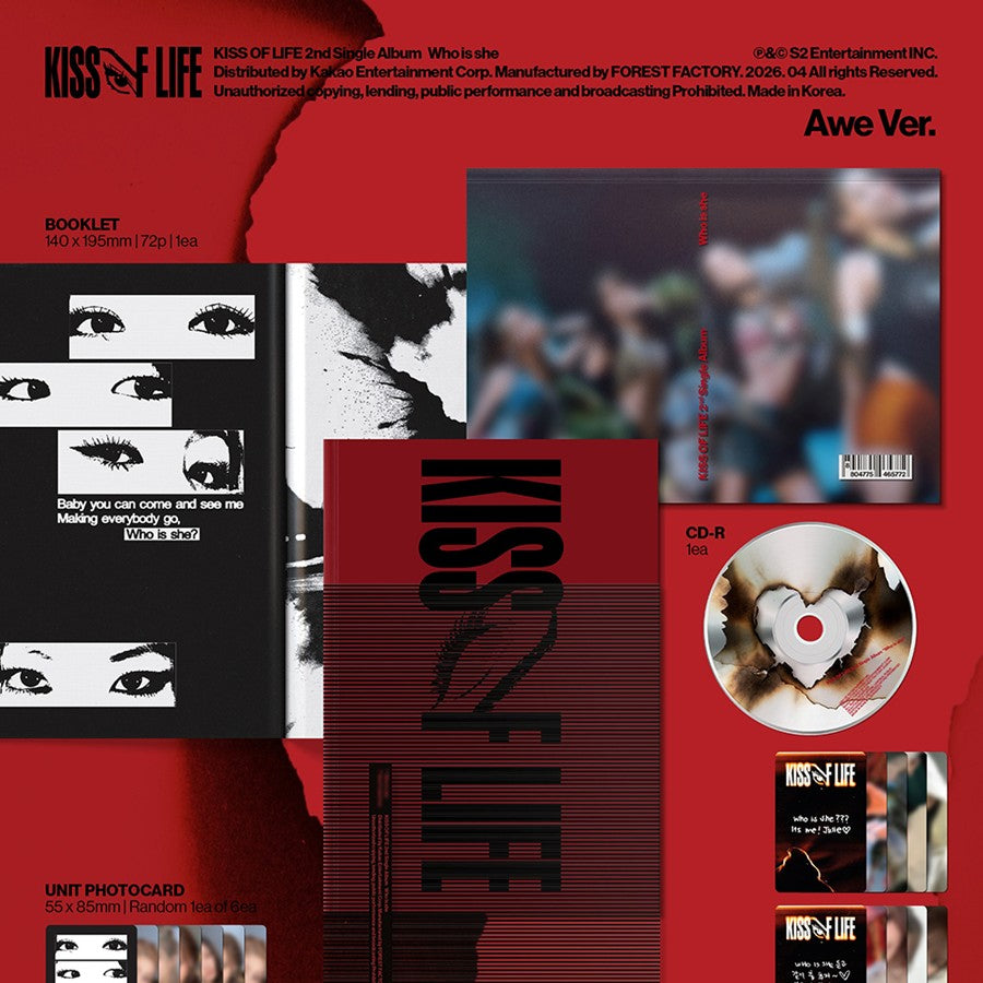 KISS OF LIFE 2nd Single Album 'Who is she' (Awe Ver.)