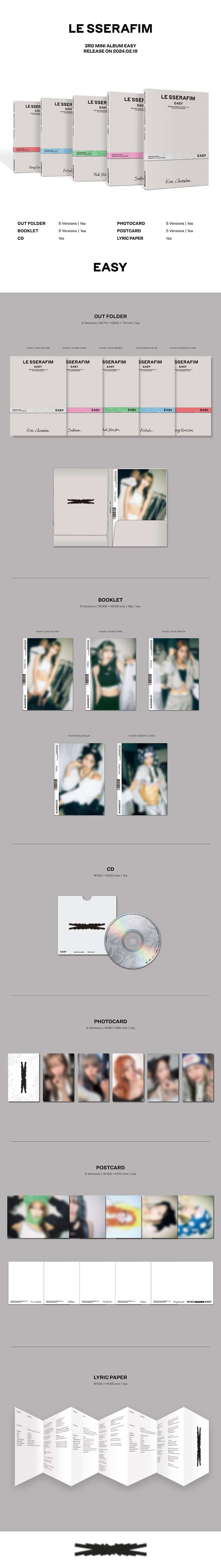 LE SSERAFIM – 3rd Mini Album EASY COMPACT ver.