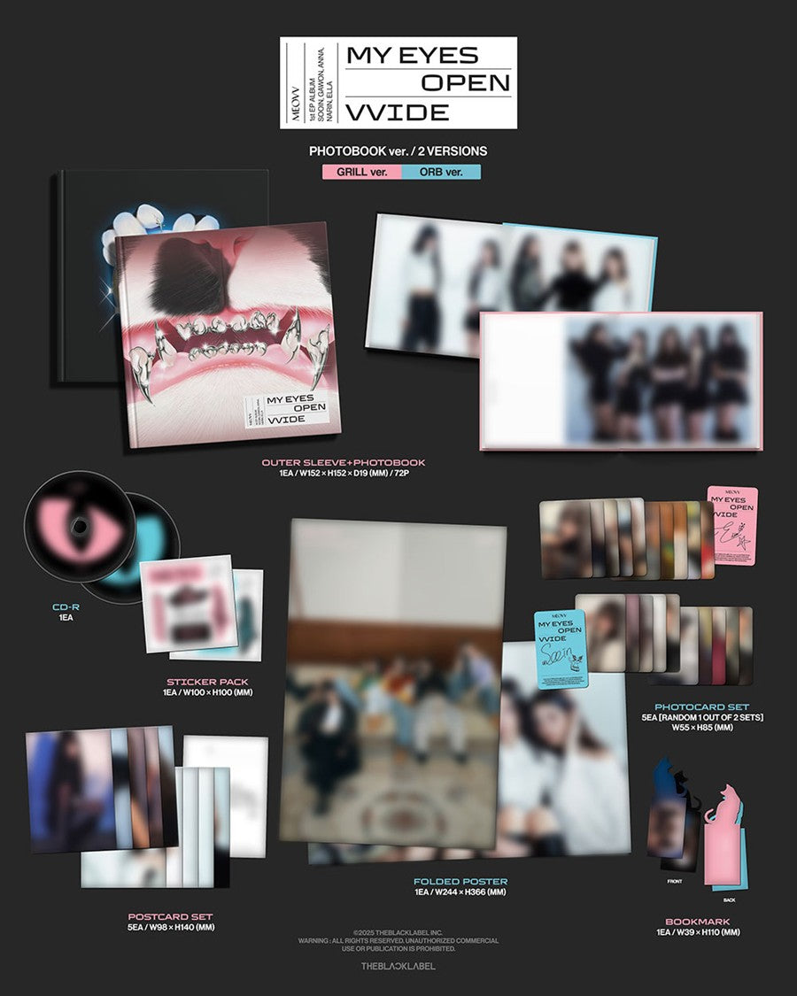 MEOVV 1st EP Album 'MY EYES OPEN VVIDE' - Photobook Ver
