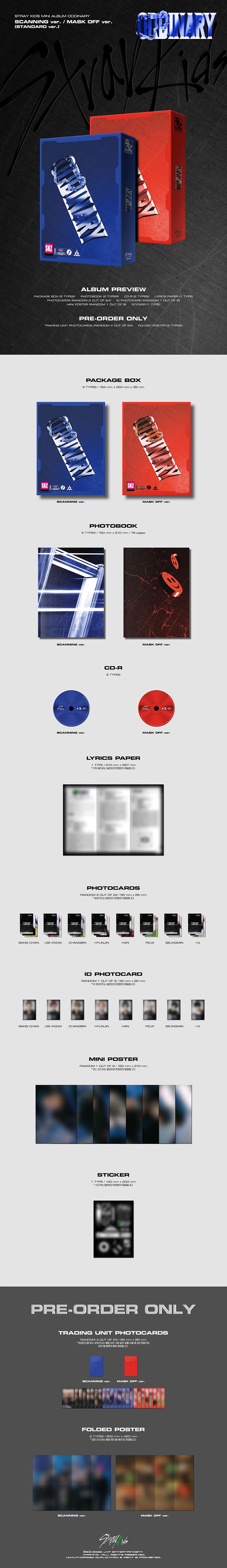 Stray Kids – MINI ALBUM ODDINARY - SCANNING ver./MASK OFF ver.