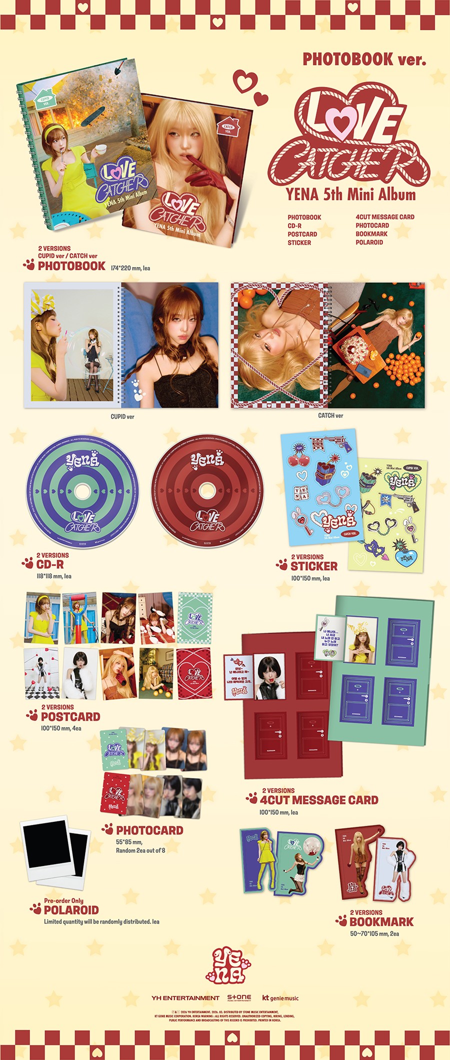 YENA 5th Mini Album 'LOVE CATCHER' - Photobook Ver.