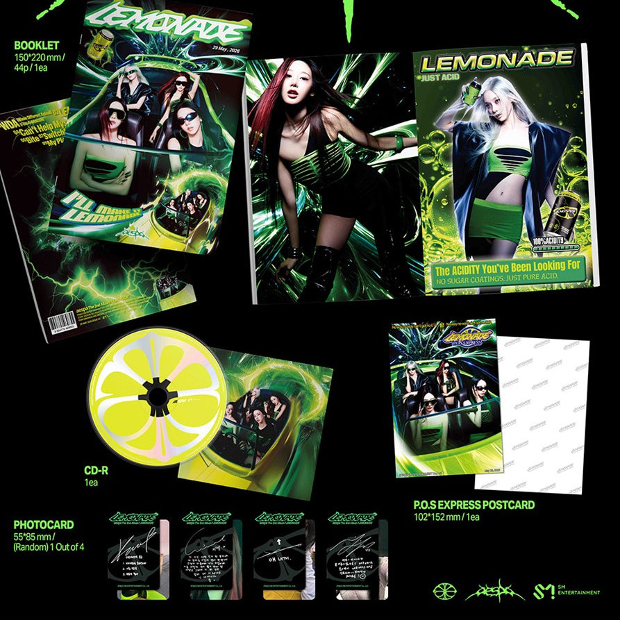 aespa 2nd album Lemonade P.O.S. version album cover and inclusions.