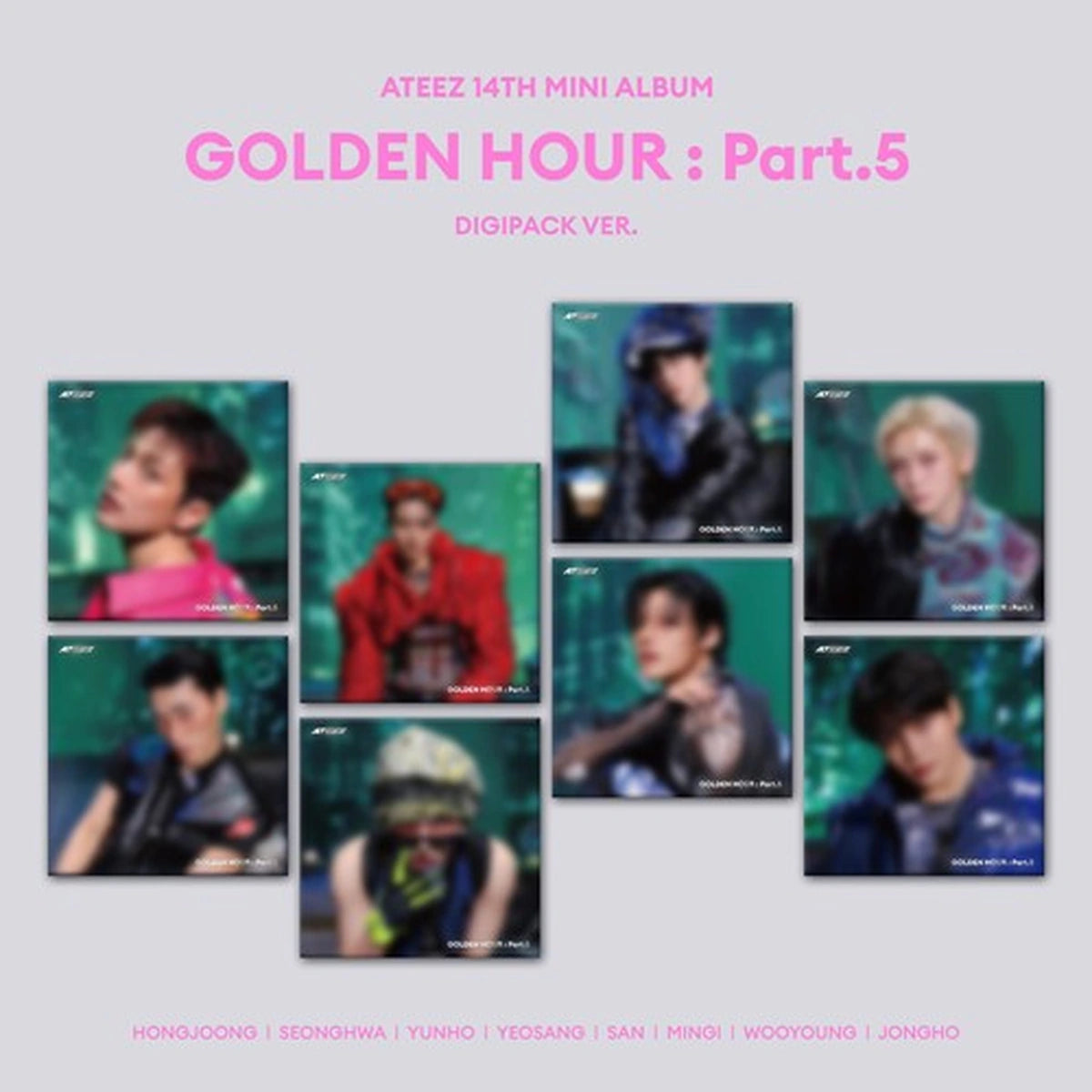 ATEEZ GOLDEN HOUR Part 5 DIGIPACK version 14th mini album cover