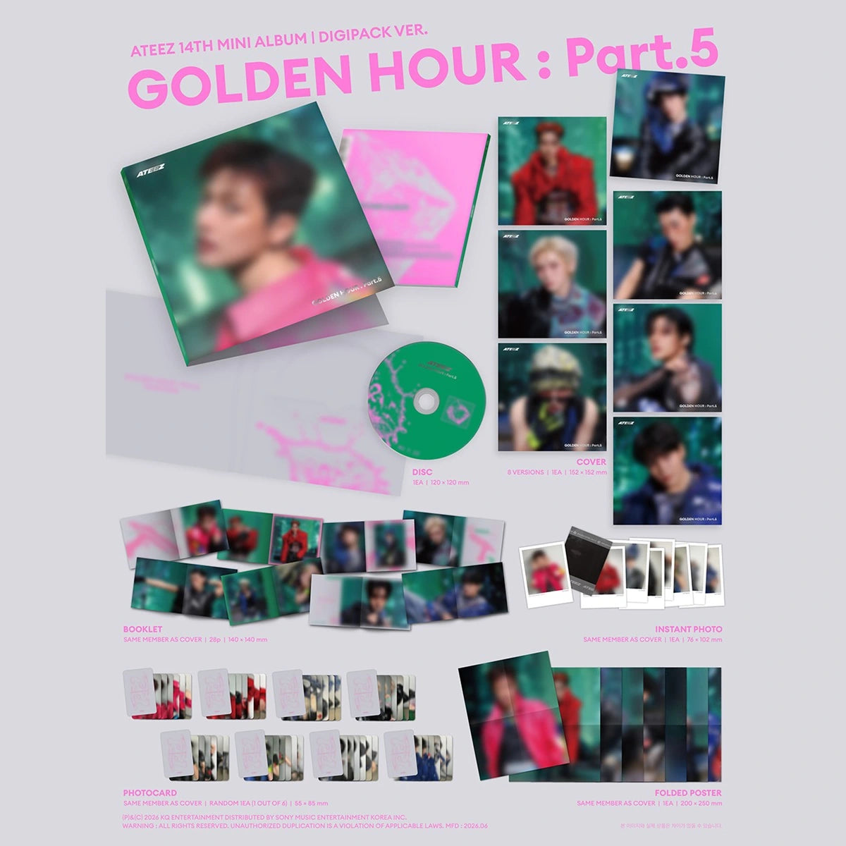 ATEEZ – 14th Mini Album [GOLDEN HOUR : Part.5] DIGIPACK Ver.
