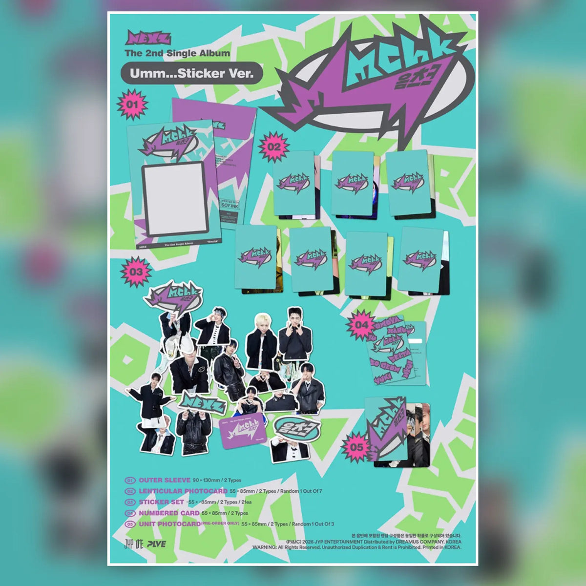 NEXZ – The 2nd Single Album [Mmchk] (Umm…Sticker Ver. / Chk! Sticker Ver.)