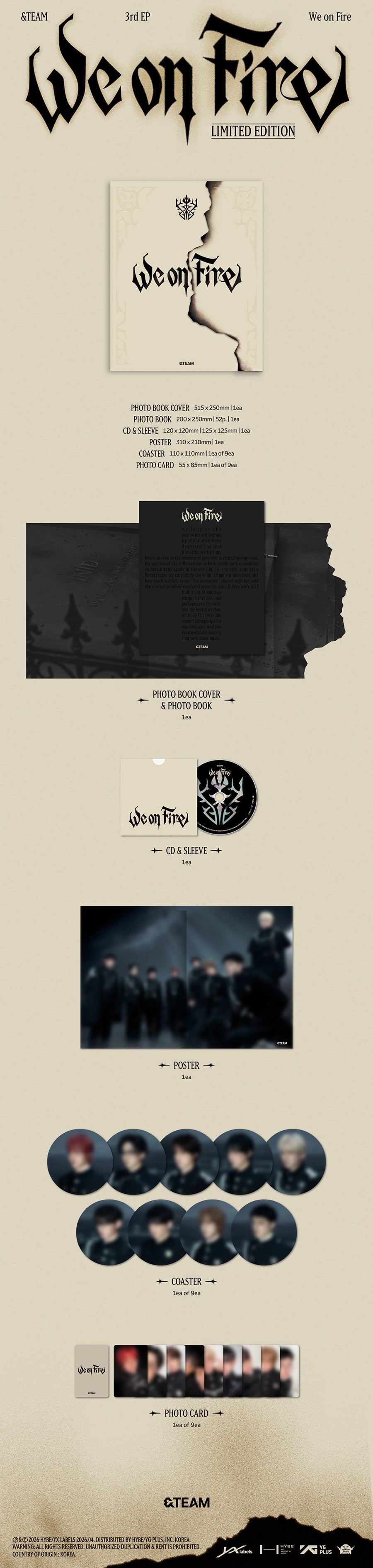 &TEAM 3rd Mini Album 'We on Fire'- Limited Edition